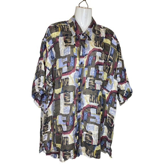 Robert Alan Dress Shirt silk XL Short Sleeve - Picture 1 of 9